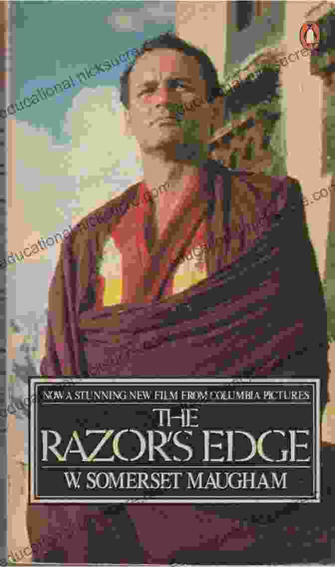 A Vintage Book Cover For 'The Razor's Edge' With A Blurred Background Of A Mountain Landscape. The Razor S Edge (Vintage International)