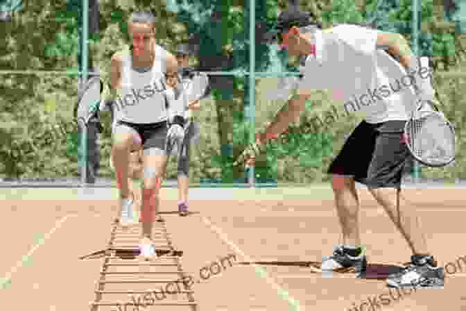 Tennis Player Practicing Agility Drills Fit To Play Tennis: High Performance Training Tips